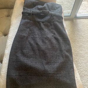 Strapless tweed fitted dress